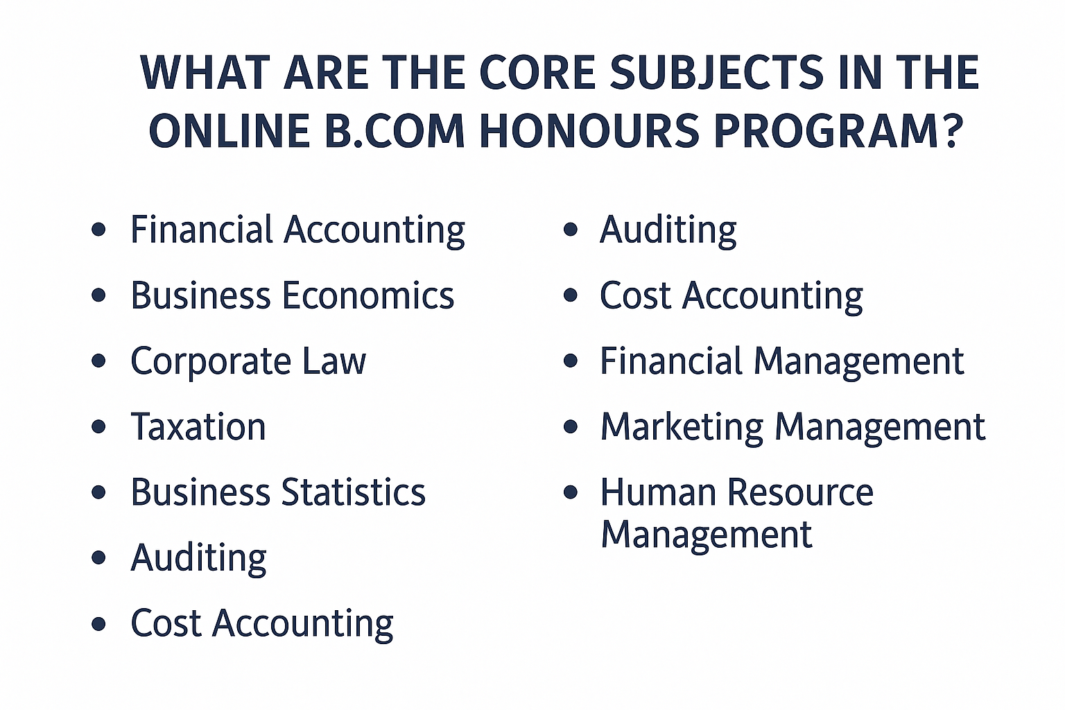 What are the Core Subjects in the